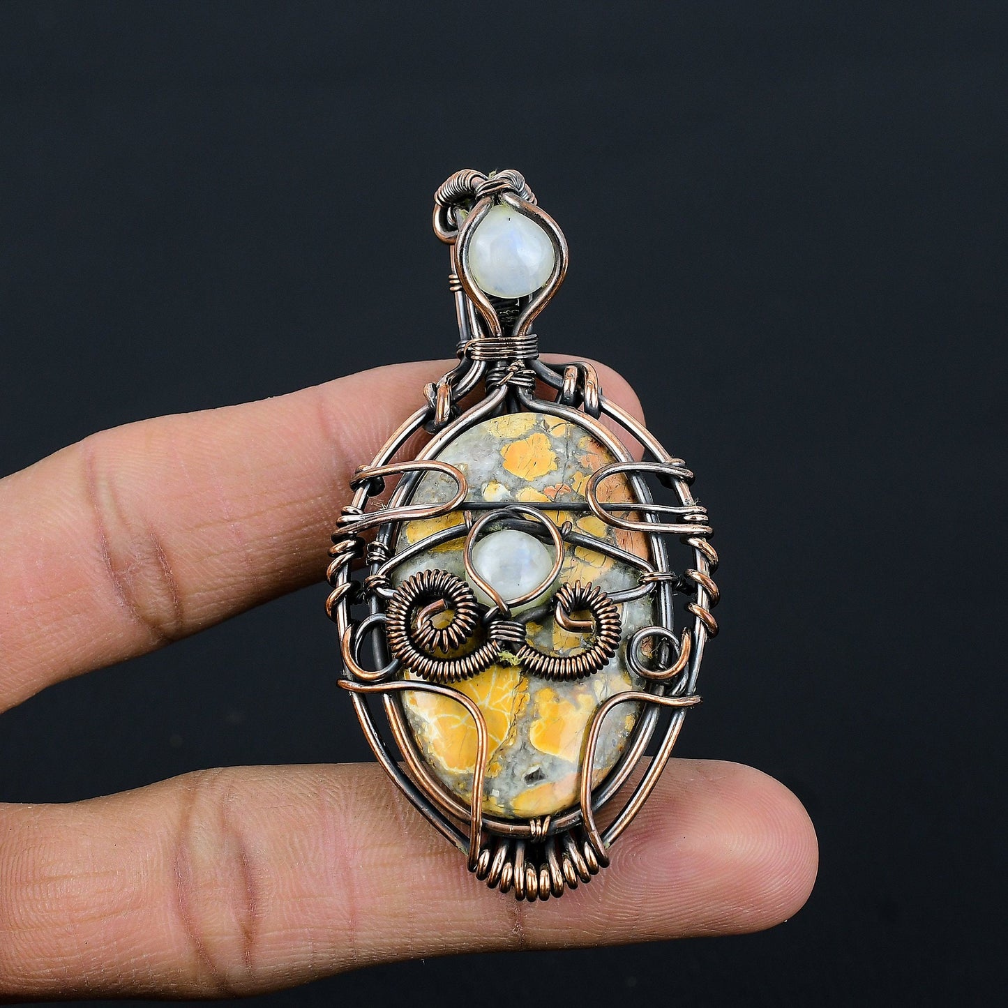 Blue Maligano Jasper Gemstone Pendant