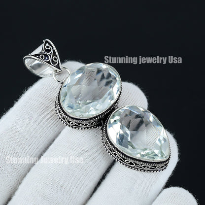 White Topaz Gemstone Pendant