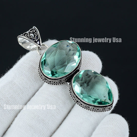 Green Apatite Gemstone Pendant