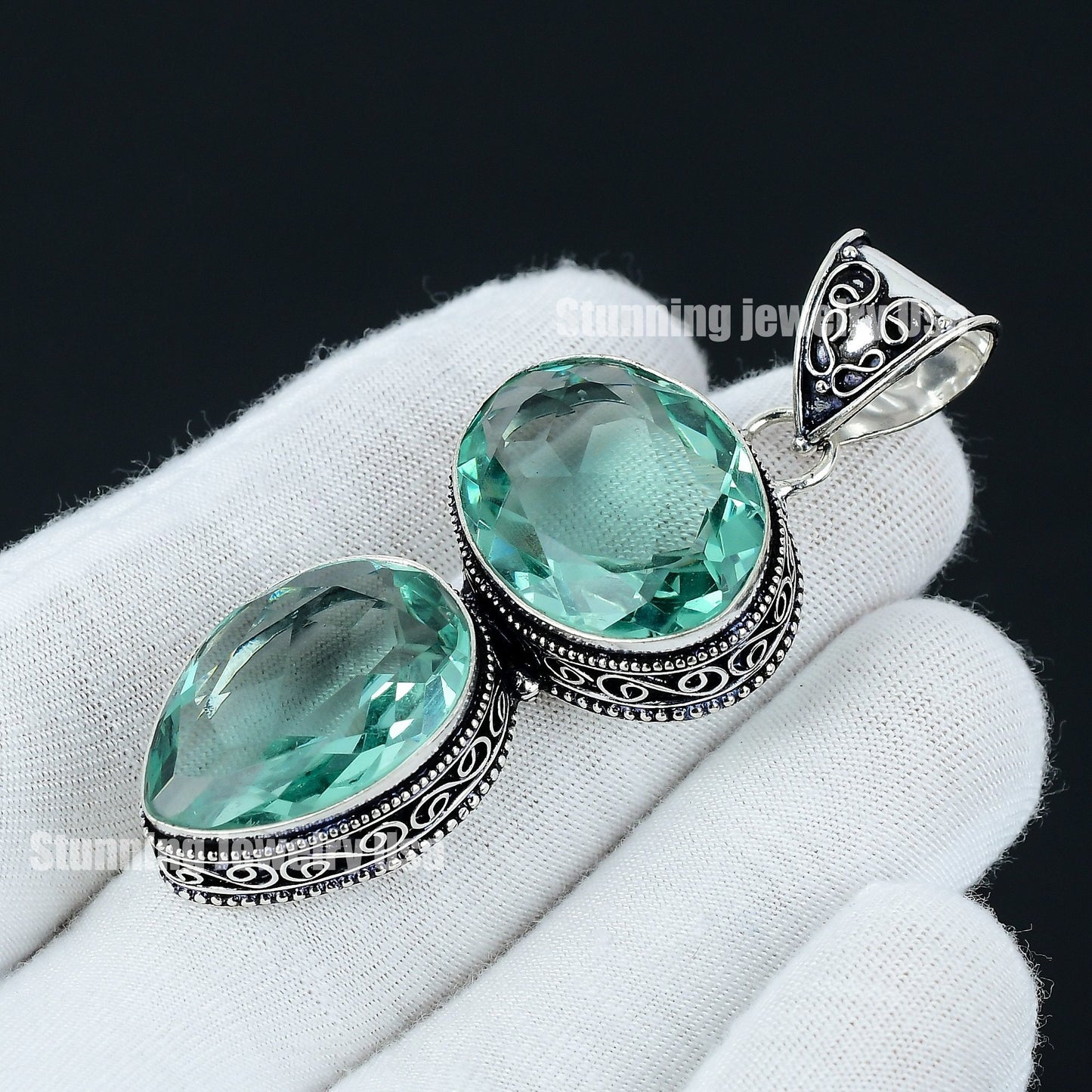 Green Apatite Gemstone Pendant