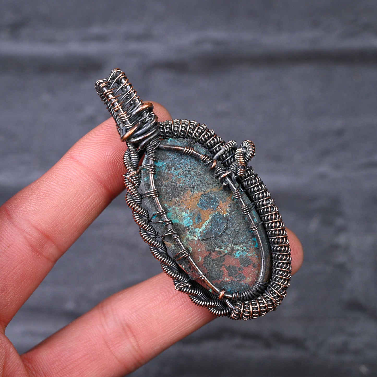 Blue Azurite Gemstone Pendant
