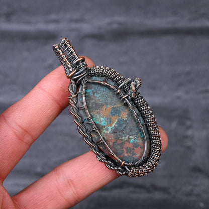 Blue Azurite Gemstone Pendant