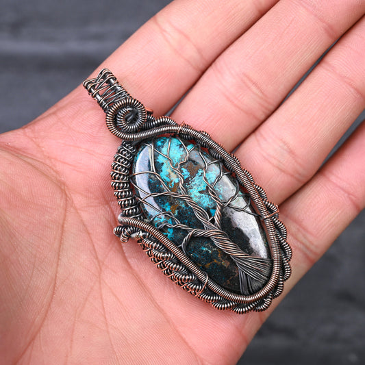 Blue Azurite Gemstone Pendant