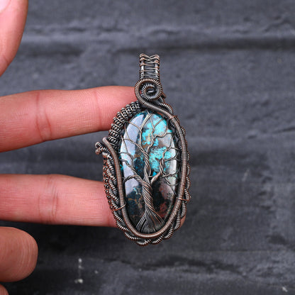 Blue Azurite Gemstone Pendant
