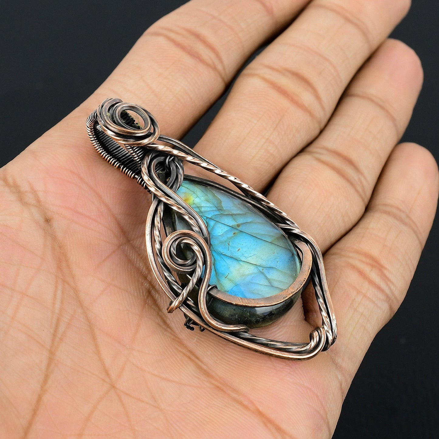 Blue Labradorite Gemstone Pendant