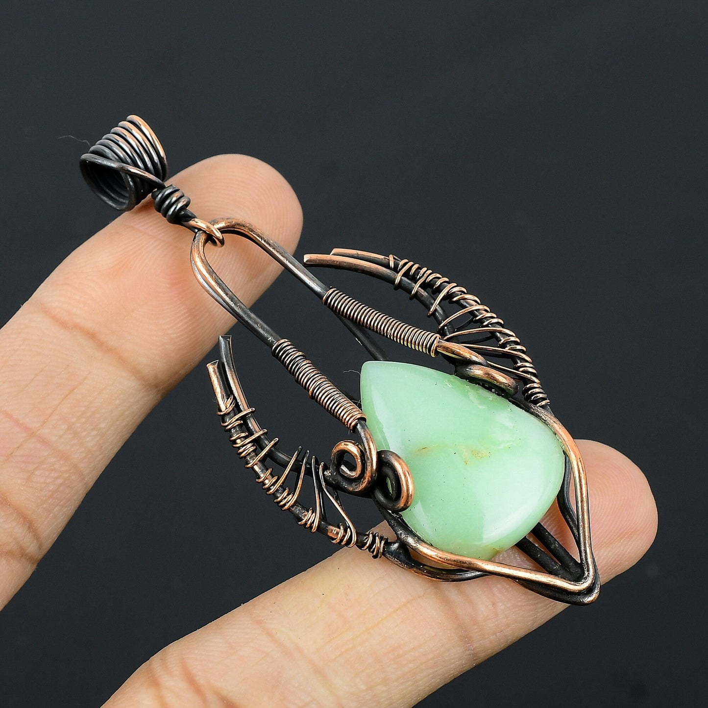 Lemon Chrysoprase Gemstone Bull Pendant