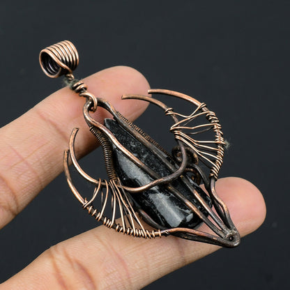 Copper Orthoceras Gemstone Pendant
