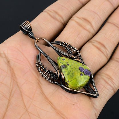 Green & Purple Atlantisite Gemstone Pendant