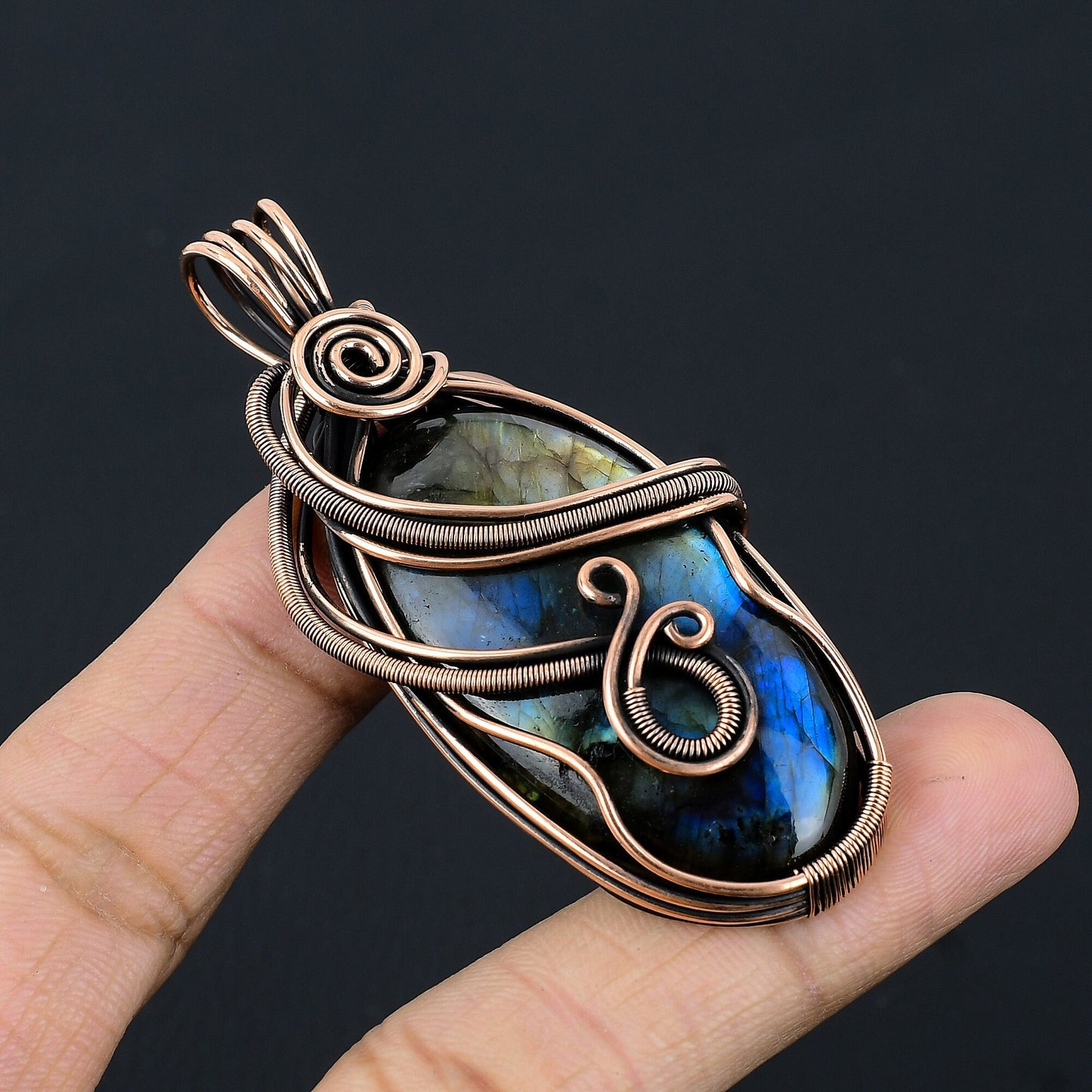Blue Labradorite Gemstone Pendant
