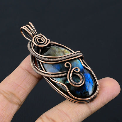 Blue Labradorite Gemstone Pendant