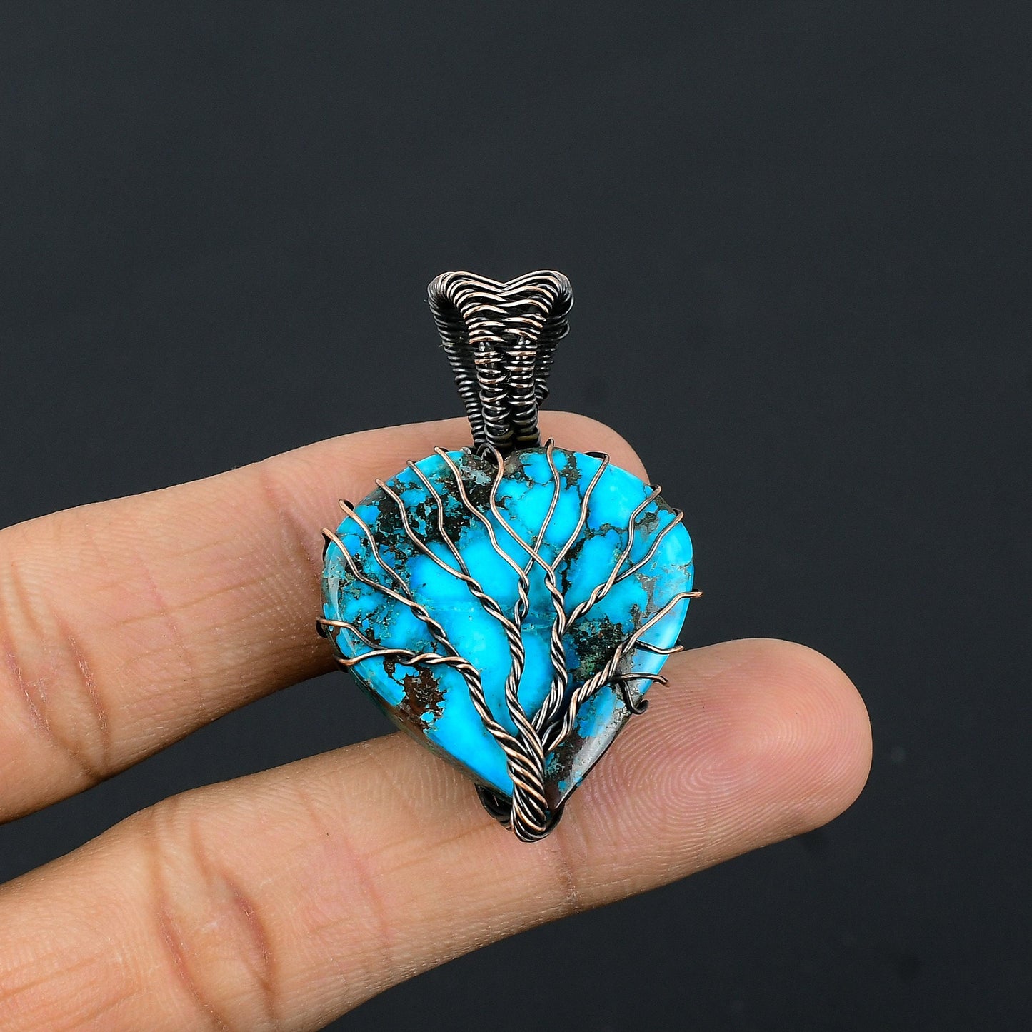 Turquoise Gemstone Heart Pendant
