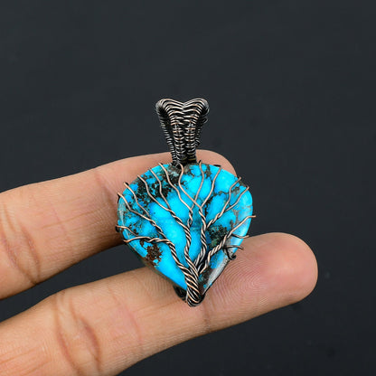 Turquoise Gemstone Heart Pendant