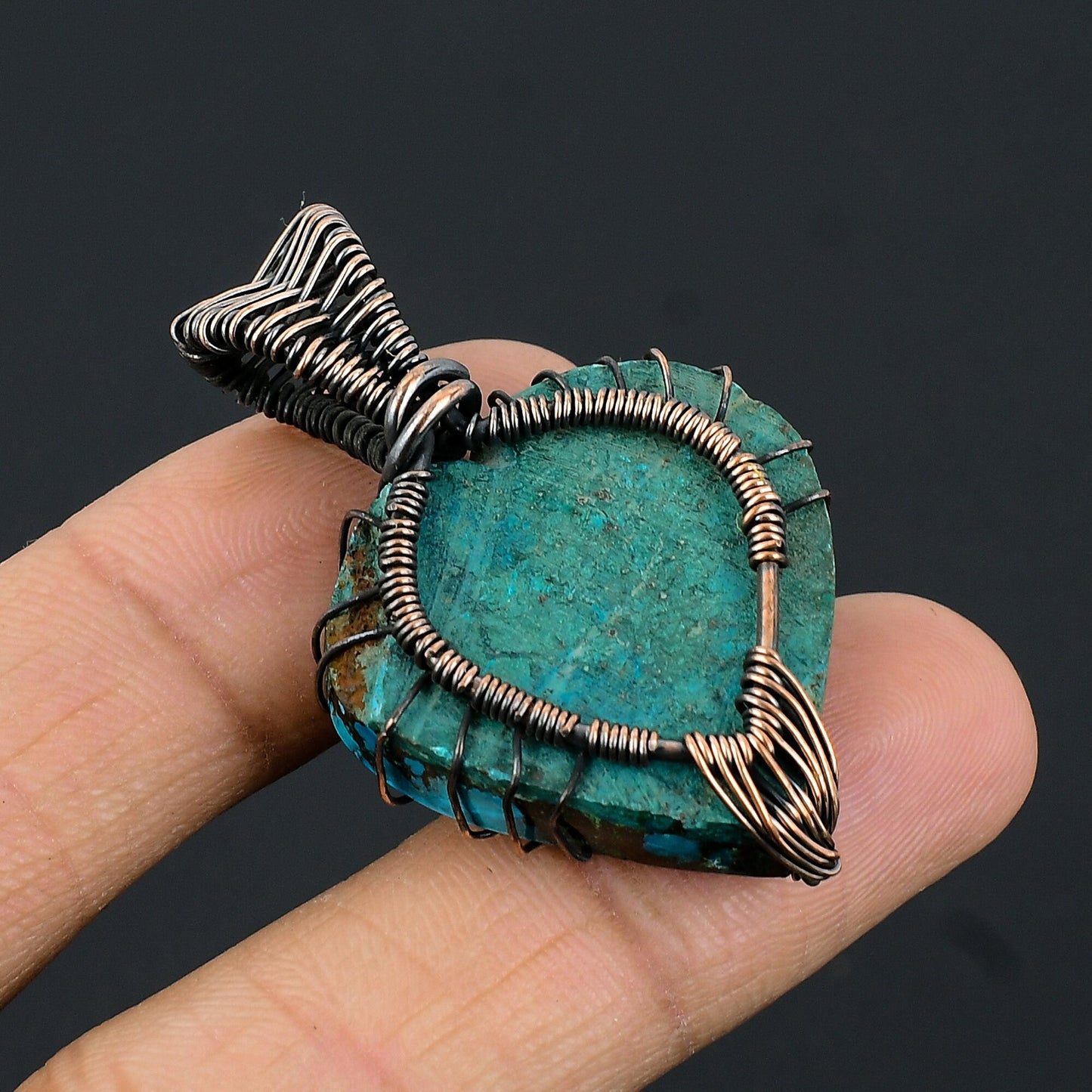 Turquoise Gemstone Heart Pendant