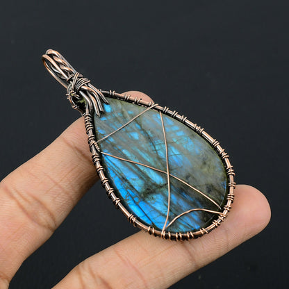 Blue Labradorite Gemstone Pendant
