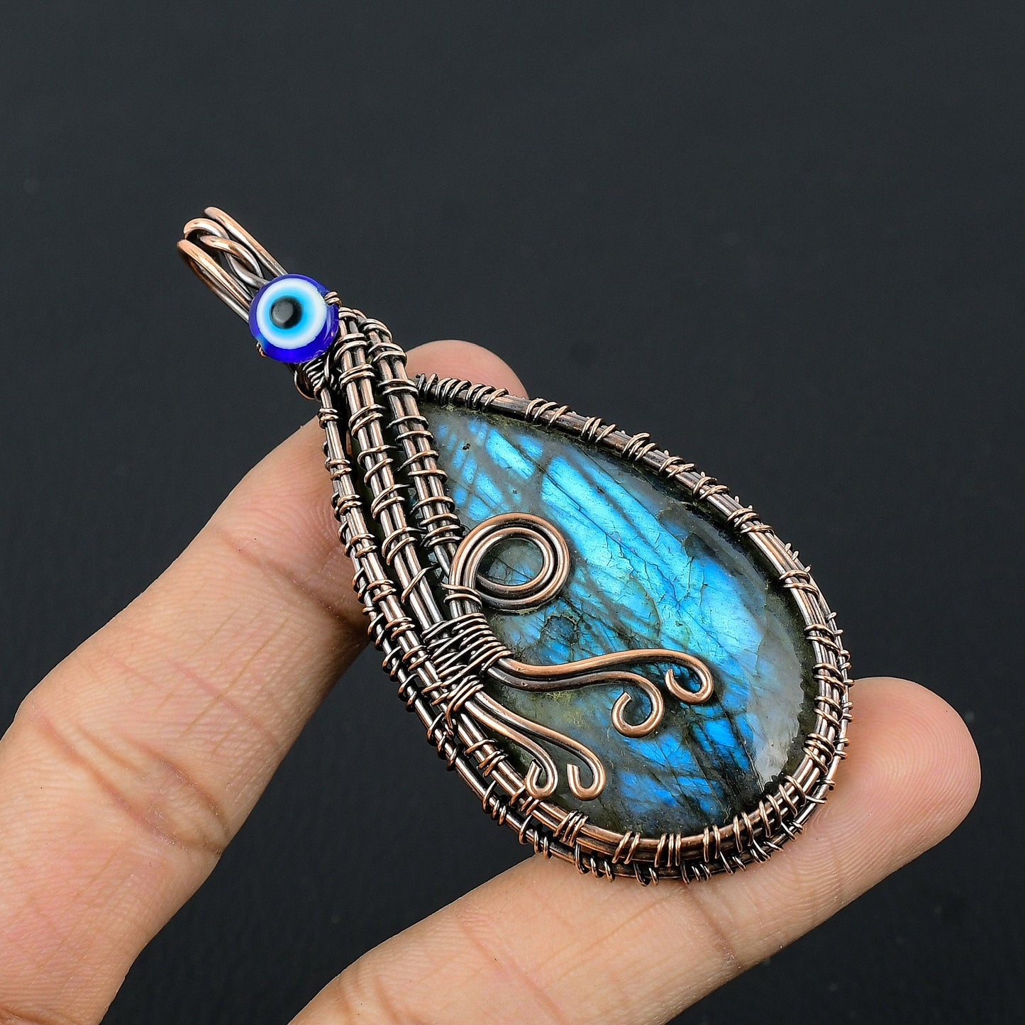 Blue Labradorite Gemstone Pendant