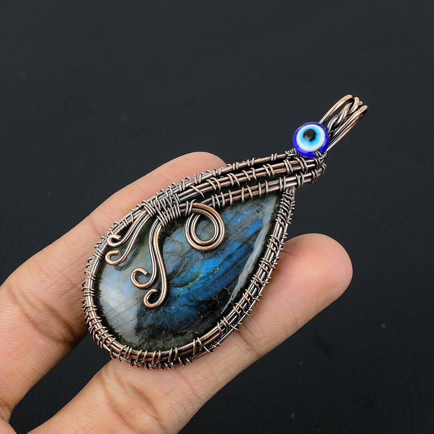 Blue Labradorite Gemstone Pendant