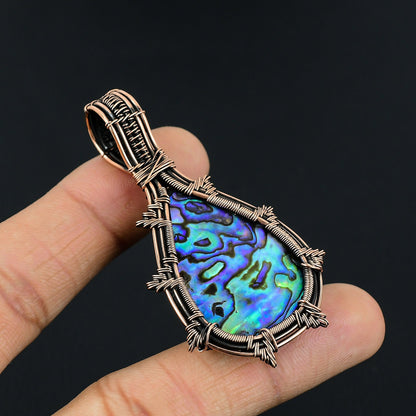 Iridescent Abalone Gemstone Pendant