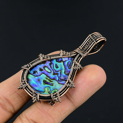 Iridescent Abalone Gemstone Pendant