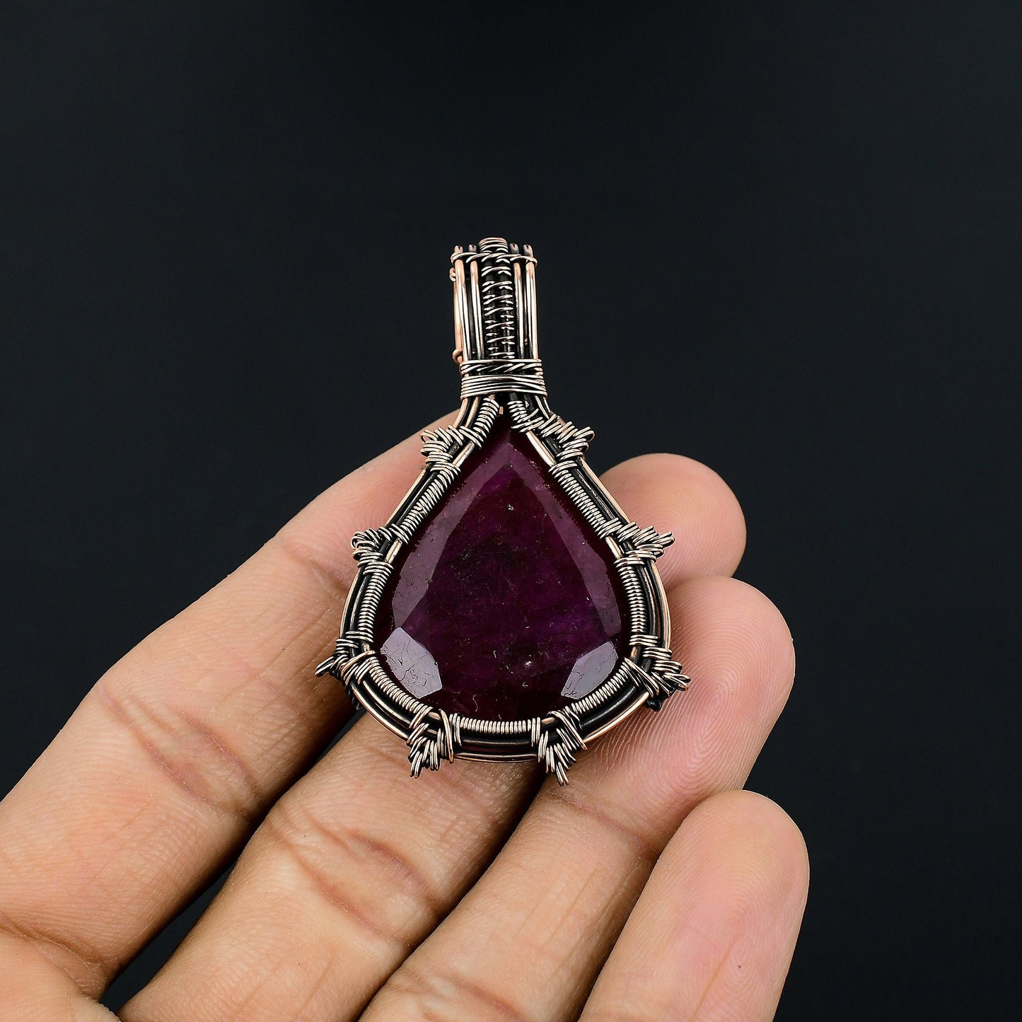 Kashmir Red Ruby Gemstone Pendant