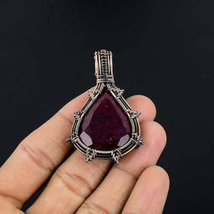 Kashmir Red Ruby Gemstone Pendant