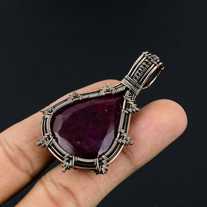 Kashmir Red Ruby Gemstone Pendant