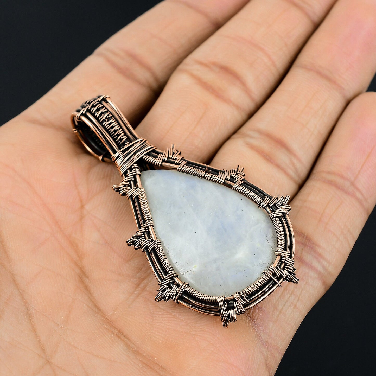 Rainbow Moonstone Gemstone Pendant
