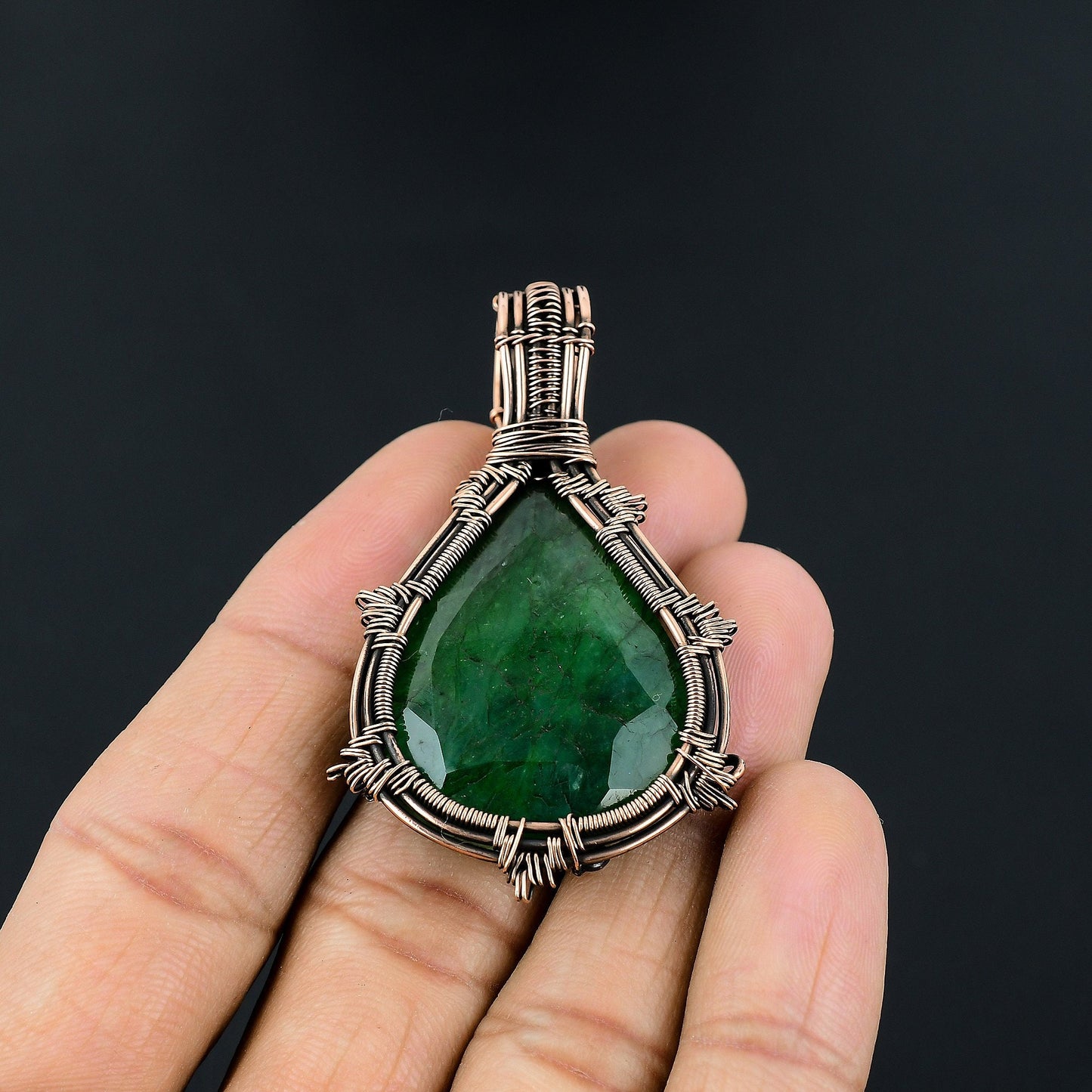 Green Emerald Gemstone Pendant