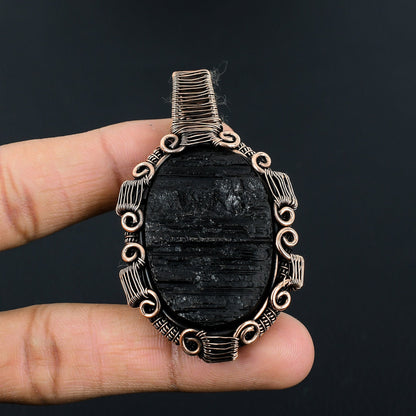 Black Tourmaline Gemstone Pendant
