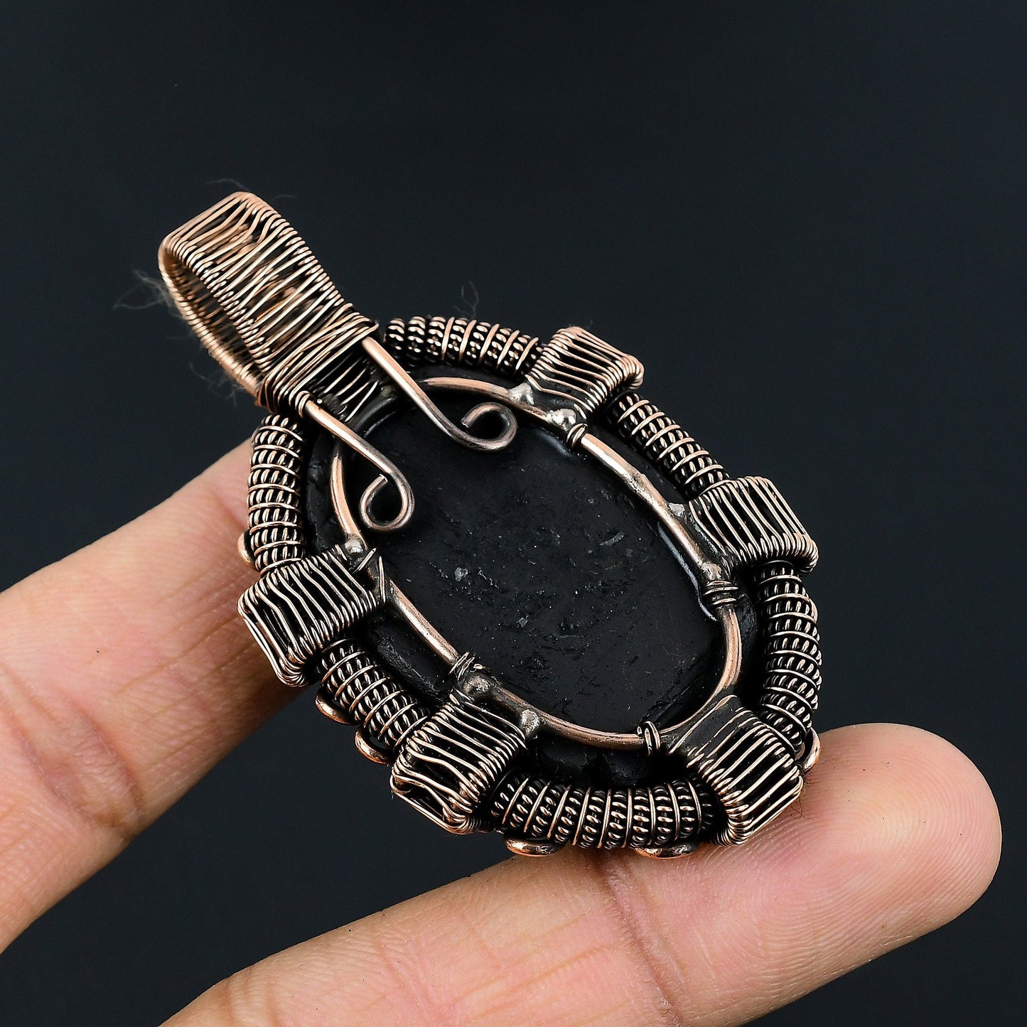 Black Tourmaline Gemstone Pendant