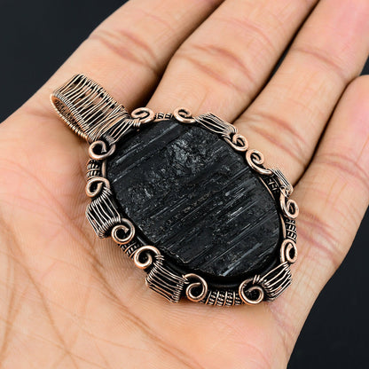 Black Tourmaline Gemstone Pendant