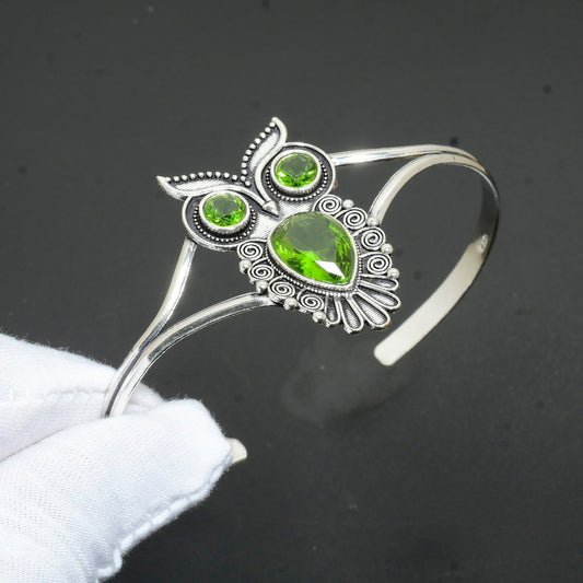 Green Peridot Gemstone Cuff