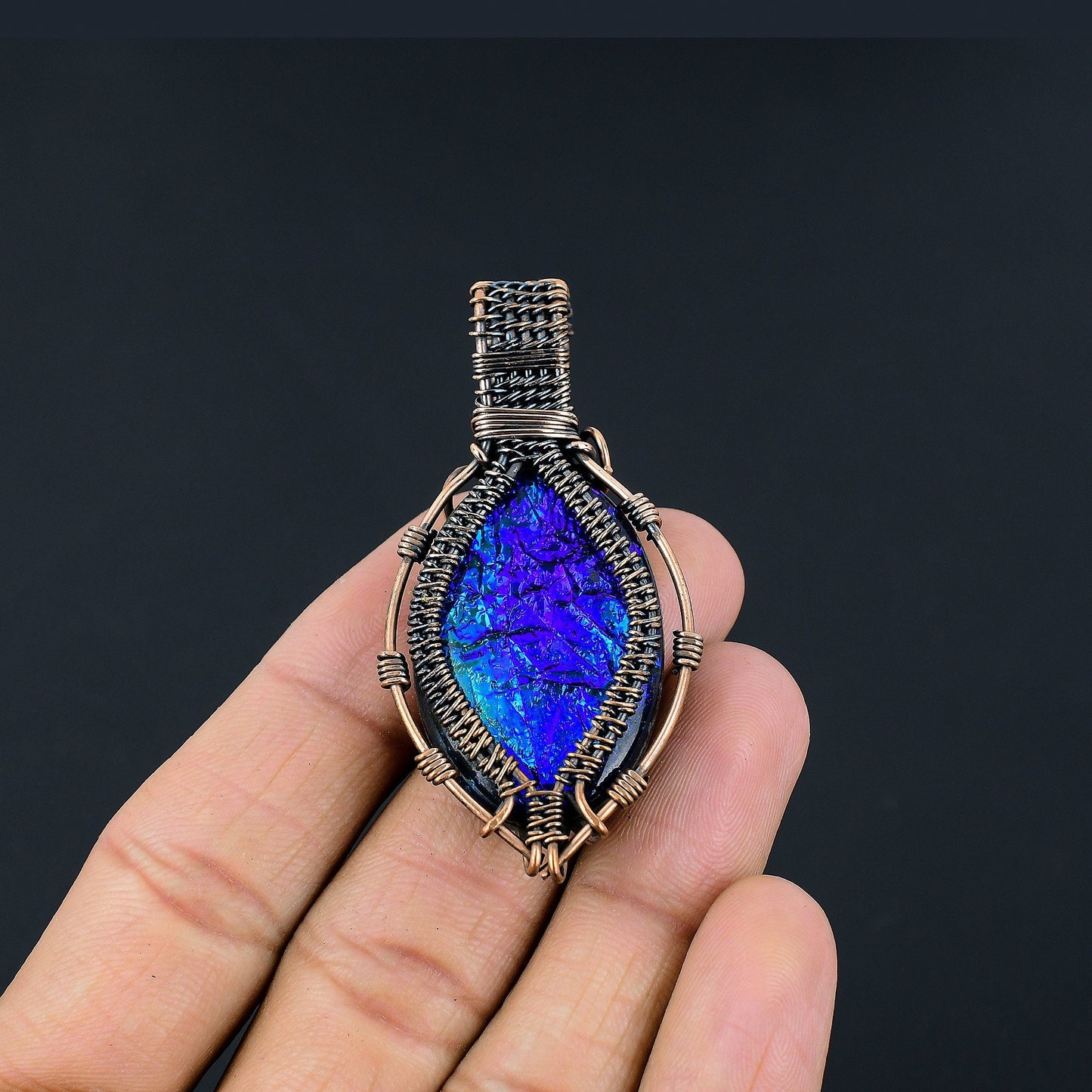 Copper Australian Triplet Opal Gemstone Pendant