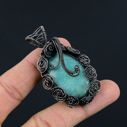 Turquoise Amazonite Gemstone Pendant