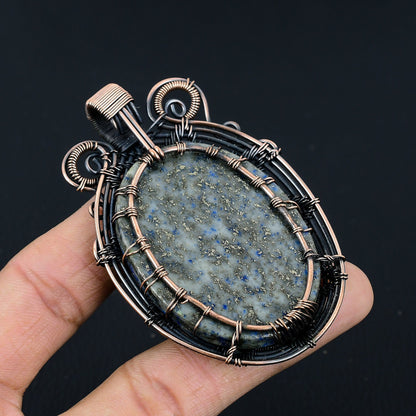 Blue Lapis Lazuli Gemstone Tree of Life Pendant