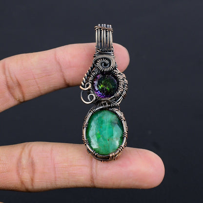 Green Mystic Topaz Gemstone Pendant
