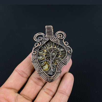 Brown Ammonite Gemstone Pendant