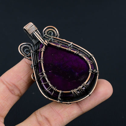 Purple Labradorite Gemstone Pendant