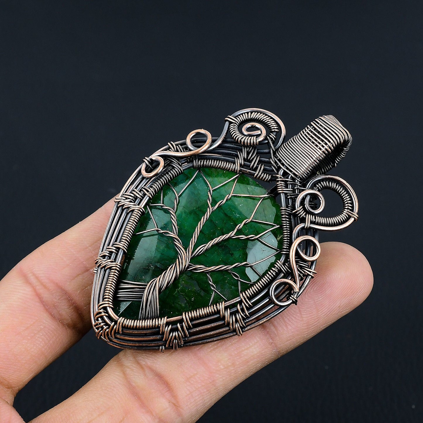 Green Emerald Gemstone Pendant