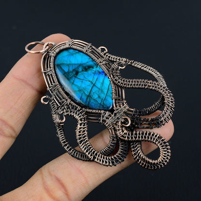 Blue Labradorite Gemstone Pendant