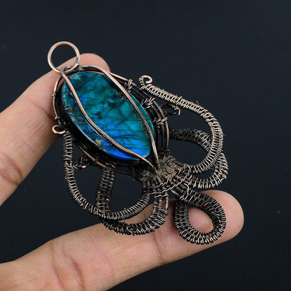 Blue Labradorite Gemstone Pendant