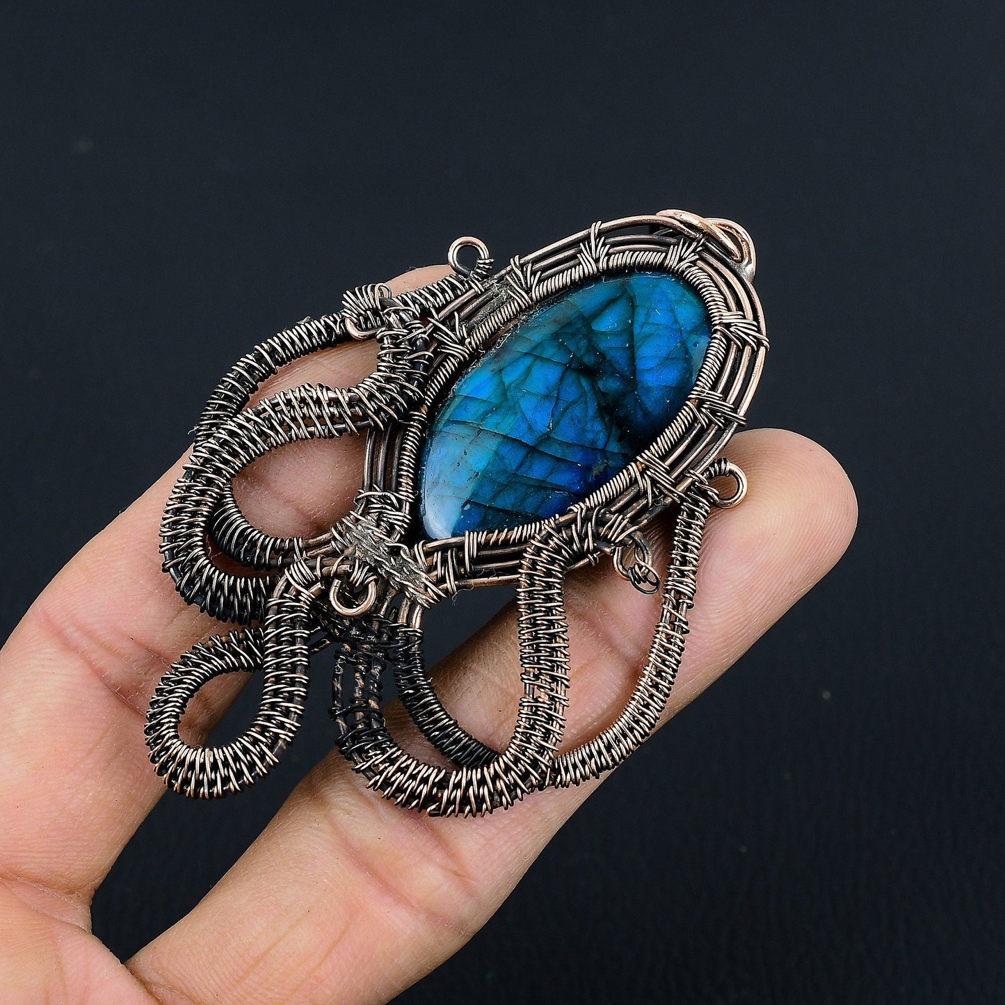 Blue Labradorite Gemstone Pendant