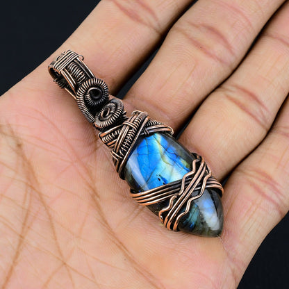 Blue Labradorite Gemstone Pendant
