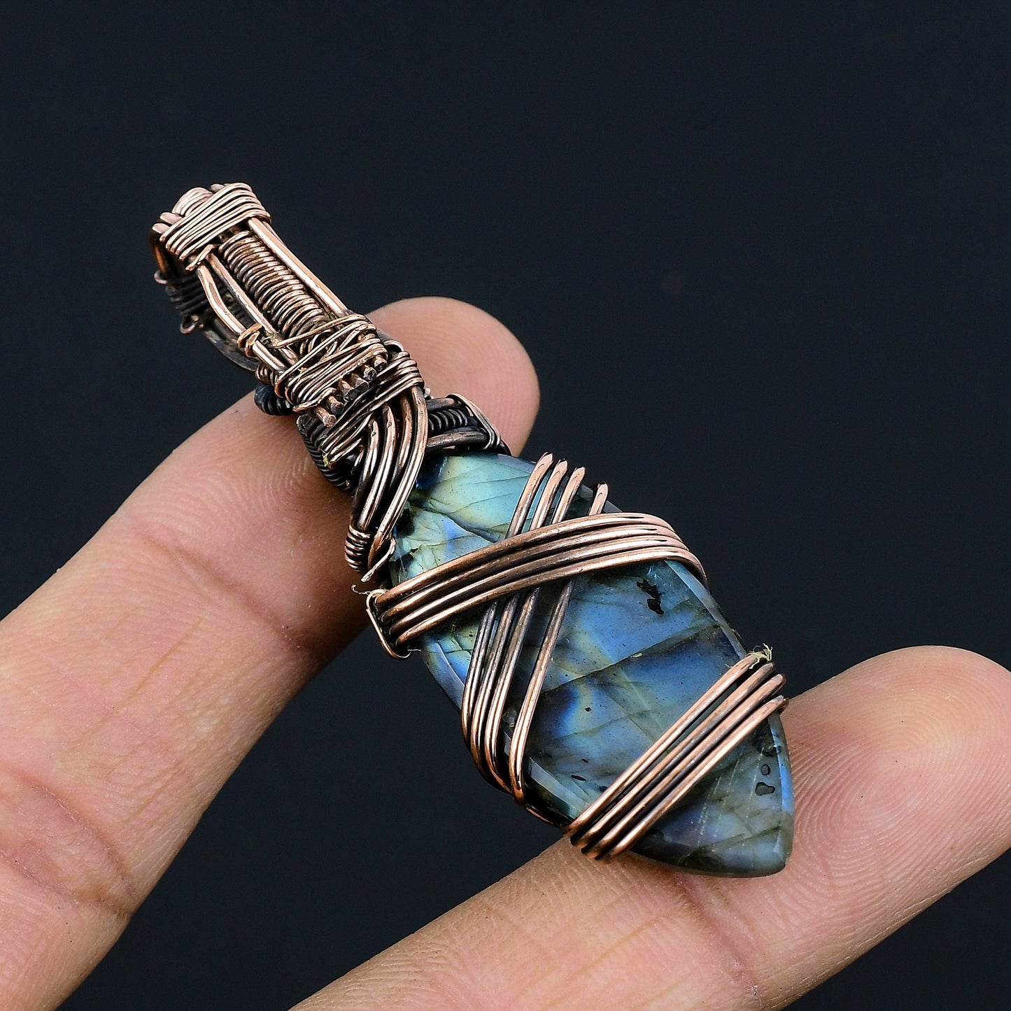 Blue Labradorite Gemstone Pendant