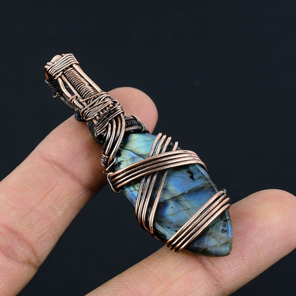 Blue Labradorite Gemstone Pendant