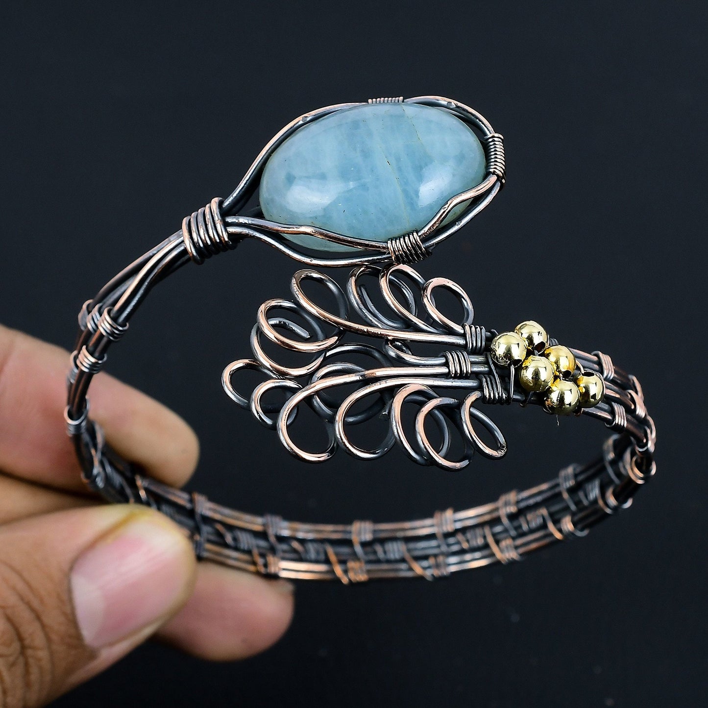 Blue Aquamarine Gemstone Bracelet