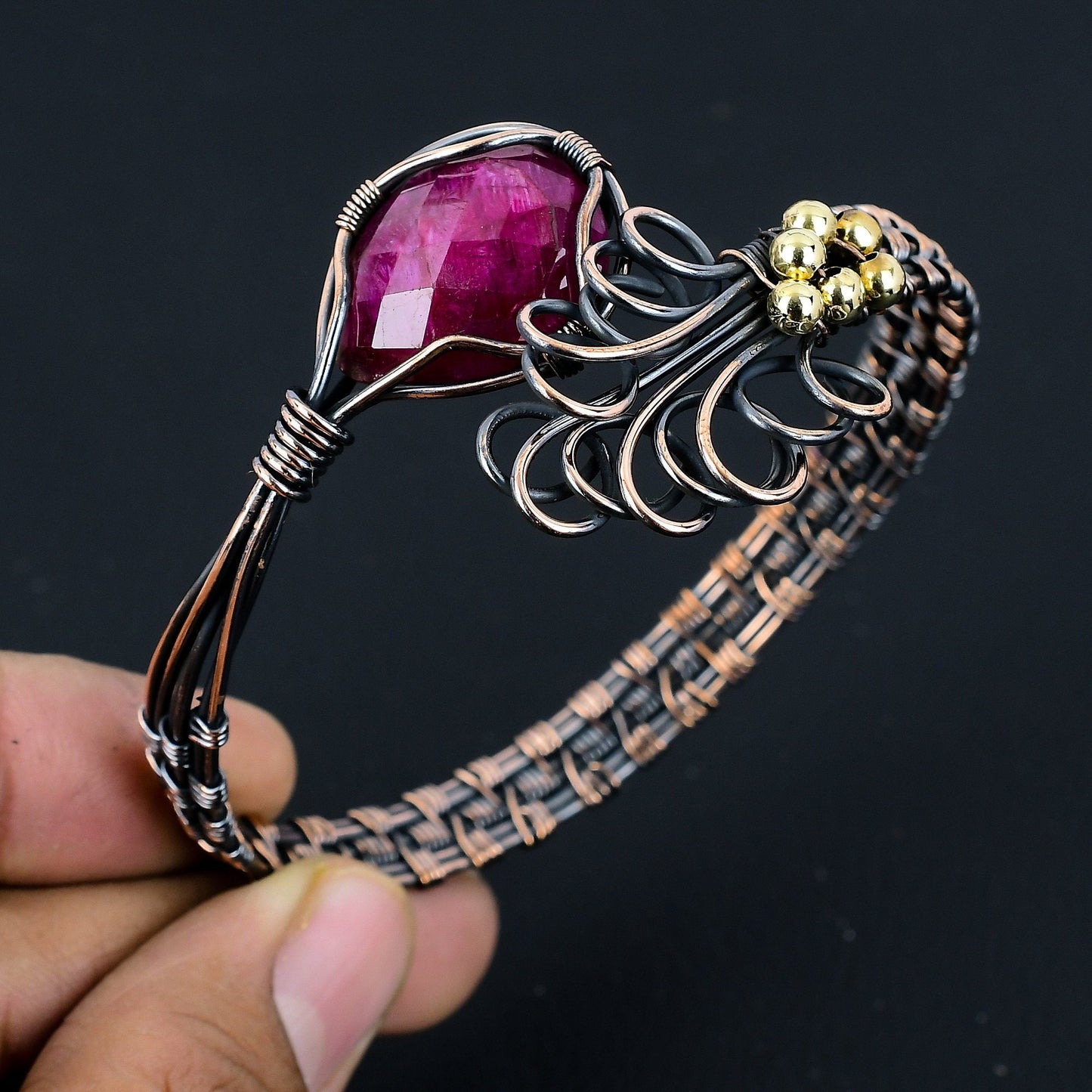 Red Ruby Gemstone Bracelet