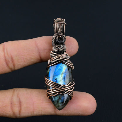 Blue Labradorite Gemstone Pendant