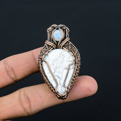 White Howlite Gemstone Pendant