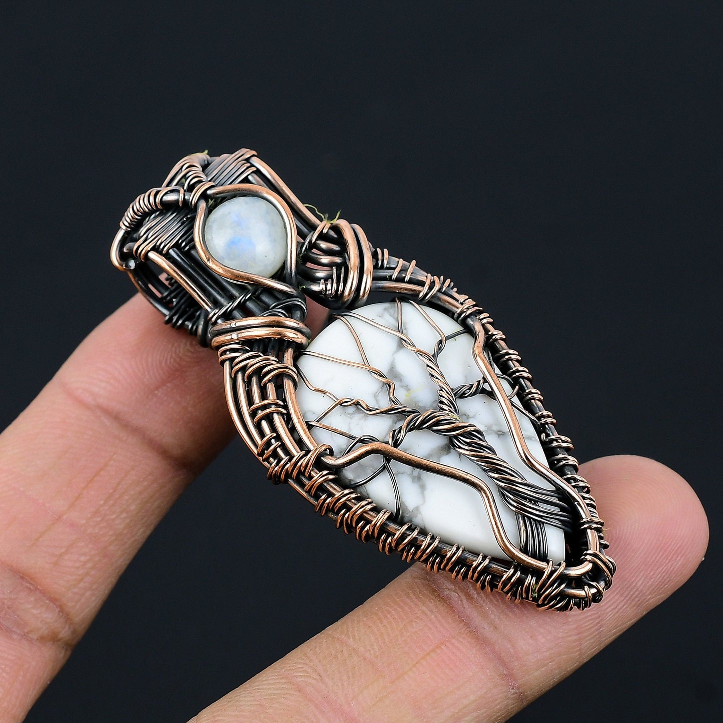 White Howlite Gemstone Pendant