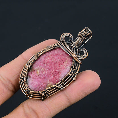Pink Rhodonite Gemstone Pendant